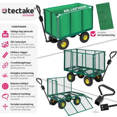 tectake Skrinda stor max 544 kg - grön