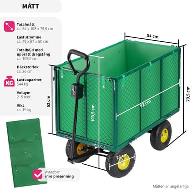tectake Skrinda stor max 544 kg - grön