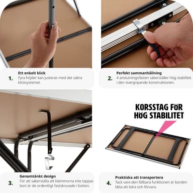 tectake Arbetsbänk 3st - svart