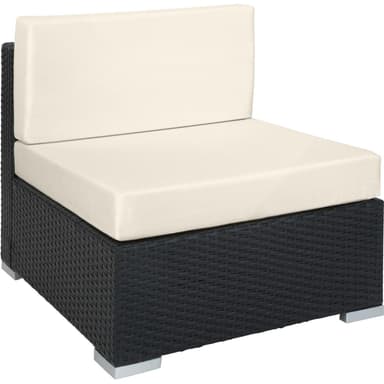 tectake Loungeset i konstrotting Paris - svart
