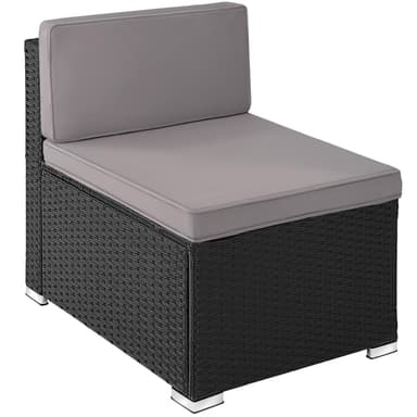 tectake Loungeset rotting Lignano - svart
