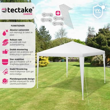 tectake Paviljong Kara 3x3 m - vit