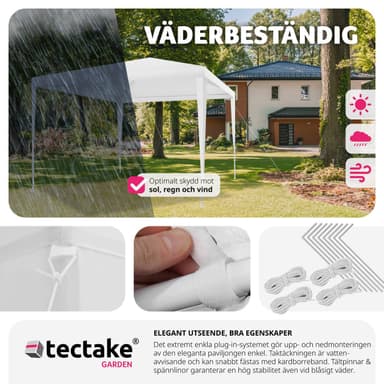 tectake Paviljong Kara 3x3 m - vit