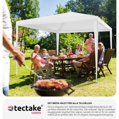 tectake Paviljong Kara 3x3 m - vit