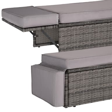tectake Loungesoffa Korfu - grå