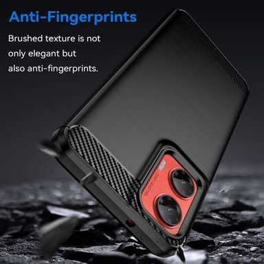 SKALO Motorola Moto G35 5G Armor Carbon Stöttåligt TPU-skal - Svart