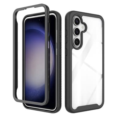 SKALO Samsung S24 FE Shockproof Clear Hybrid Skal - Svart