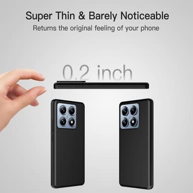 SKALO Xiaomi 14T Pro Mattsvart Ultratunn TPU-Skal