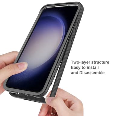 SKALO Samsung S24 FE Shockproof Clear Hybrid Skal - Svart