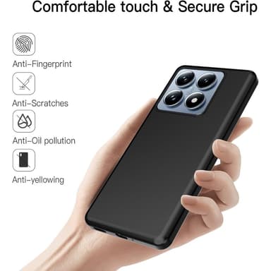 SKALO Xiaomi 14T Pro Mattsvart Ultratunn TPU-Skal