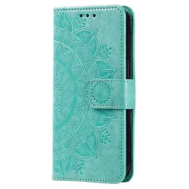 SKALO Samsung S24 FE Mandala Plånboksfodral - Turkos