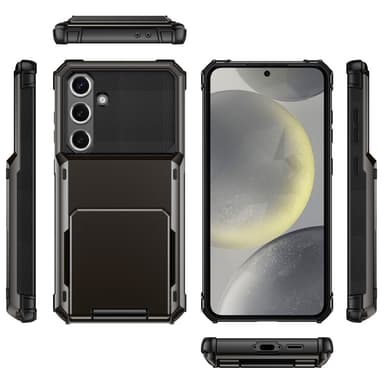 SKALO Samsung S24 FE Armor Skal Korthållare - Svart