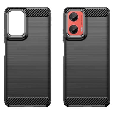SKALO Motorola Moto G35 5G Armor Carbon Stöttåligt TPU-skal - Svart