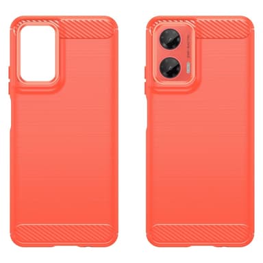 SKALO Motorola Moto G35 5G Armor Carbon Stöttåligt TPU-skal - Röd