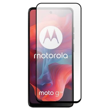 2-PACK SKALO Motorola Moto E14 Heltäckande Skärmskydd Härdat Glas - Svart