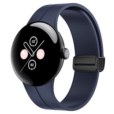SKALO Silikonarmband metallspänne Google Pixel Watch / Pixel Watch 2 - Blå