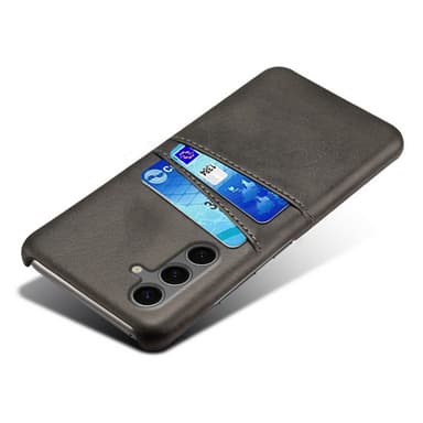 SKALO Samsung S24 FE PU Läder Skal med Korthållare/Plånbok - Svart