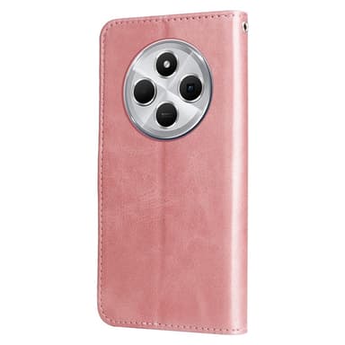 SKALO Xiaomi Redmi 14C Klassiskt Plånboksfodral med dragkedjefack - Rosa