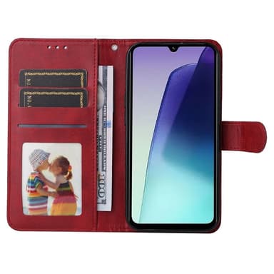 SKALO Xiaomi Redmi 14C PU-Läder Plånboksfodral - Röd