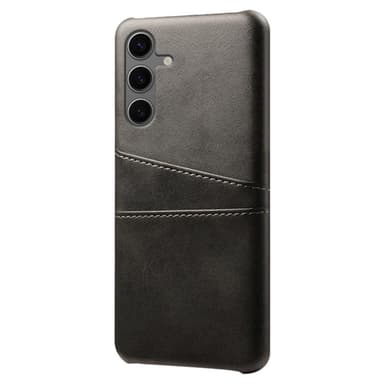 SKALO Samsung S24 FE PU Läder Skal med Korthållare/Plånbok - Svart