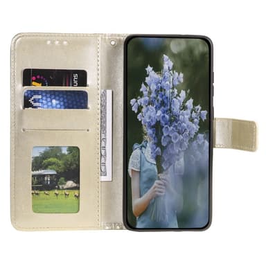 SKALO Motorola Moto G35 5G Mandala Plånboksfodral - Guld