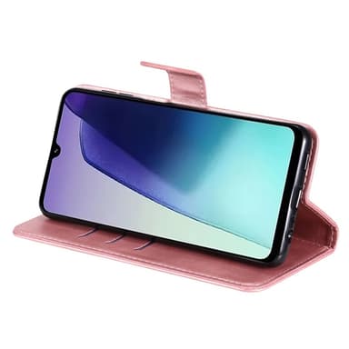 SKALO Xiaomi Redmi 14C Klassiskt Plånboksfodral med dragkedjefack - Rosa