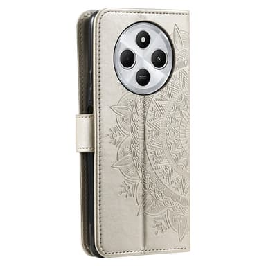 SKALO Xiaomi Redmi 14C Mandala Plånboksfodral - Guld