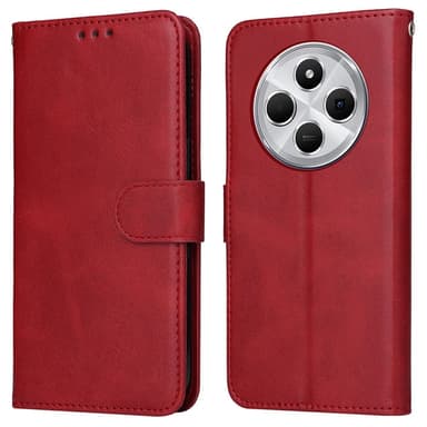 SKALO Xiaomi Redmi 14C PU-Läder Plånboksfodral - Röd