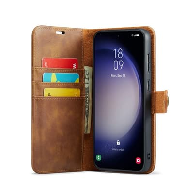DG MING Samsung S24 FE 2-i-1 Magnet Plånboksfodral - Brun