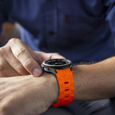 SKALO Hexagon Silikonarmband Samsung Watch 6 40mm/44mm - Orange