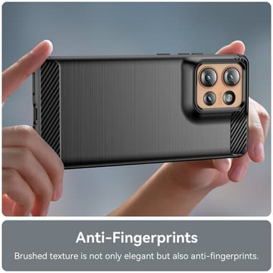 SKALO Motorola Edge 50 5G Armor Carbon Stöttåligt TPU-skal - Svart