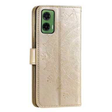 SKALO Motorola Moto G35 5G Mandala Plånboksfodral - Guld