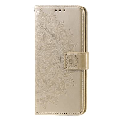 SKALO Motorola Moto G35 5G Mandala Plånboksfodral - Guld