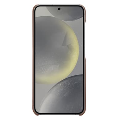 SKALO Samsung S24 FE PU Läder Skal med Korthållare/Plånbok - Brun