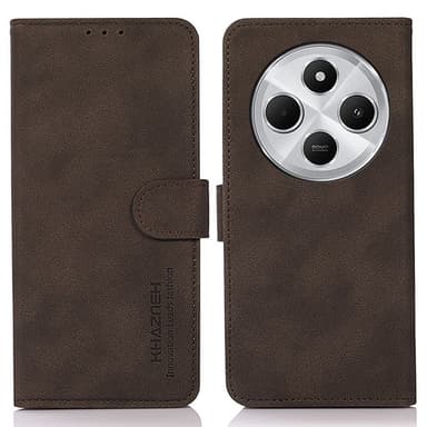 SKALO Xiaomi Redmi 14C KHAZNEH Plånboksfodral i PU-Läder - Brun