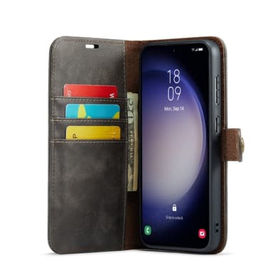DG MING Samsung S24 FE 2-i-1 Magnet Plånboksfodral - Grå