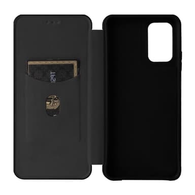 SKALO Motorola Moto G35 5G Carbon Fiber Plånboksfodral - Svart