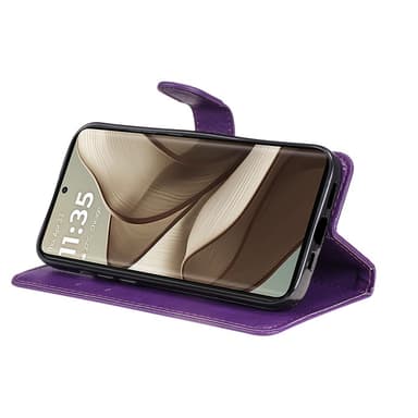 SKALO Motorola Edge 50 5G PU-Läder Plånboksfodral - Lila
