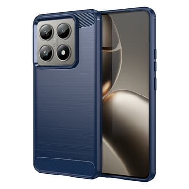SKALO Xiaomi 14T Armor Carbon Stöttåligt TPU-skal - Blå