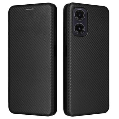 SKALO Motorola Moto G35 5G Carbon Fiber Plånboksfodral - Svart