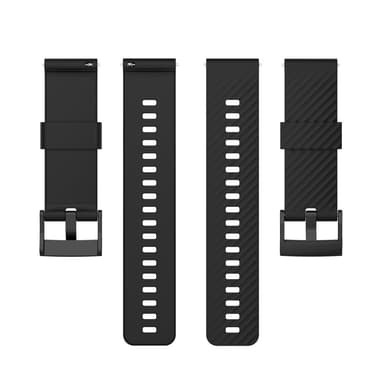 SKALO Silikonarmband till Mobvoi TicWatch Pro 5 - Svart