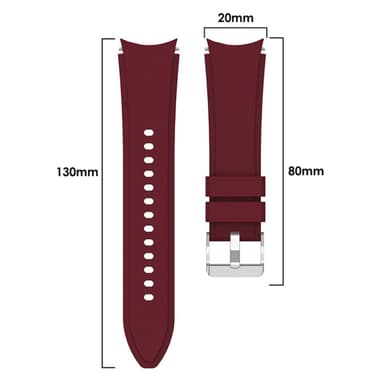SKALO Silikonarmband Samsung Watch 6 40mm/44mm - Vinröd
