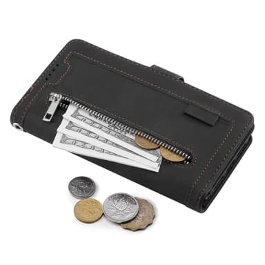 SKALO Motorola Moto G35 5G Big Wallet 9-FACK Plånboksfodral - Svart