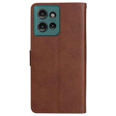 SKALO Motorola Edge 50 5G PU-Läder Plånboksfodral - Brun
