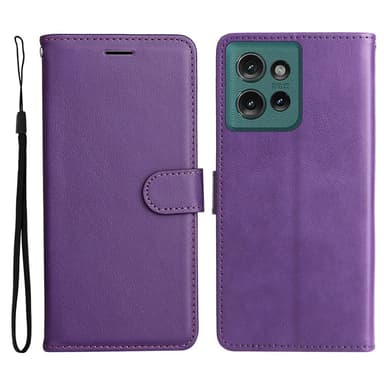 SKALO Motorola Edge 50 5G PU-Läder Plånboksfodral - Lila