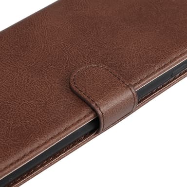 SKALO Motorola Edge 50 5G PU-Läder Plånboksfodral - Brun