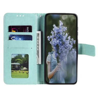 SKALO Motorola Moto G35 5G Mandala Plånboksfodral - Turkos