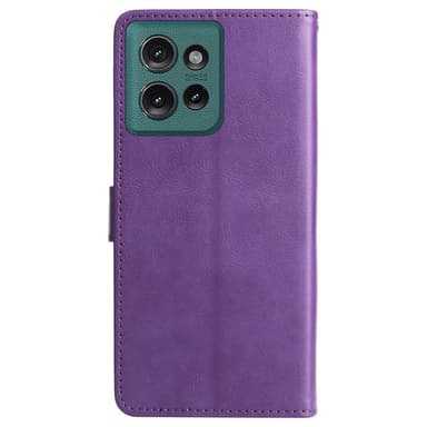 SKALO Motorola Edge 50 5G PU-Läder Plånboksfodral - Lila