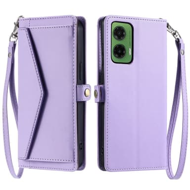 SKALO Motorola Moto G35 5G PU-Läder Envelope Plånboksfodral - Lila