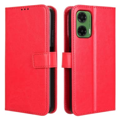 SKALO Motorola Moto G35 5G PU-Läder Plånboksfodral - Röd